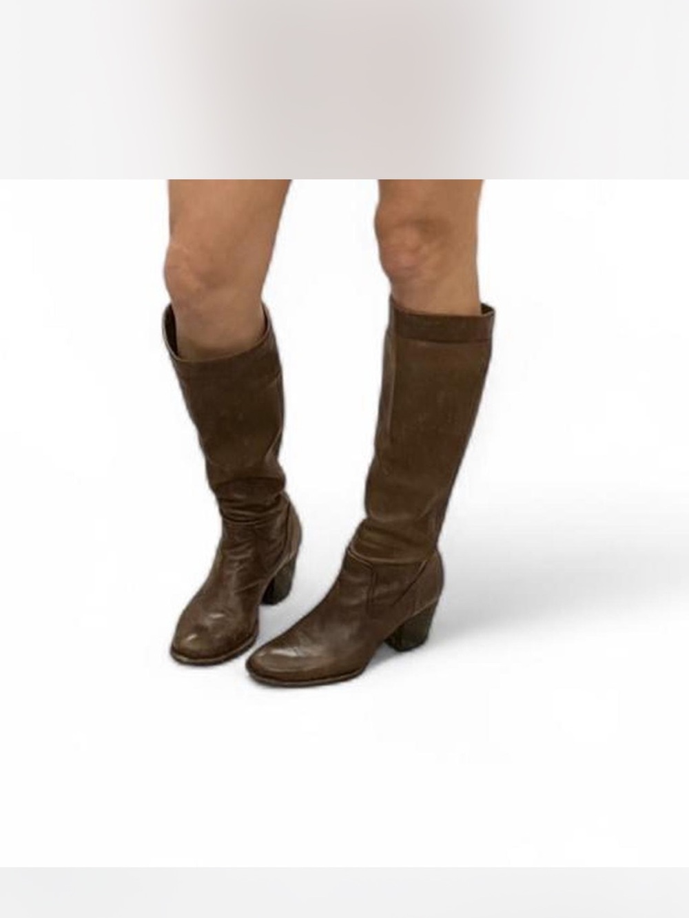 Frye Tall Brown Leather Riding Boots